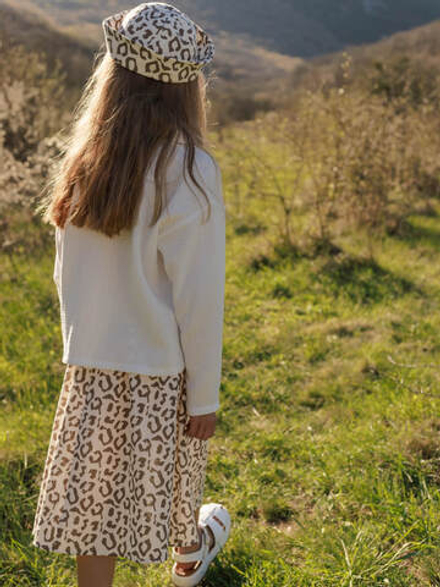 Юбка удлинённая Mjölk Leopard, из муслина