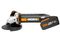 Машина шлифовальная угловая аккумуляторная WORX WX803, 20В, кейс