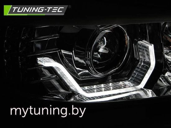 Передние фары 3D Angel Eyes для BMW 3 E90 / E91 (05-08) хромированные