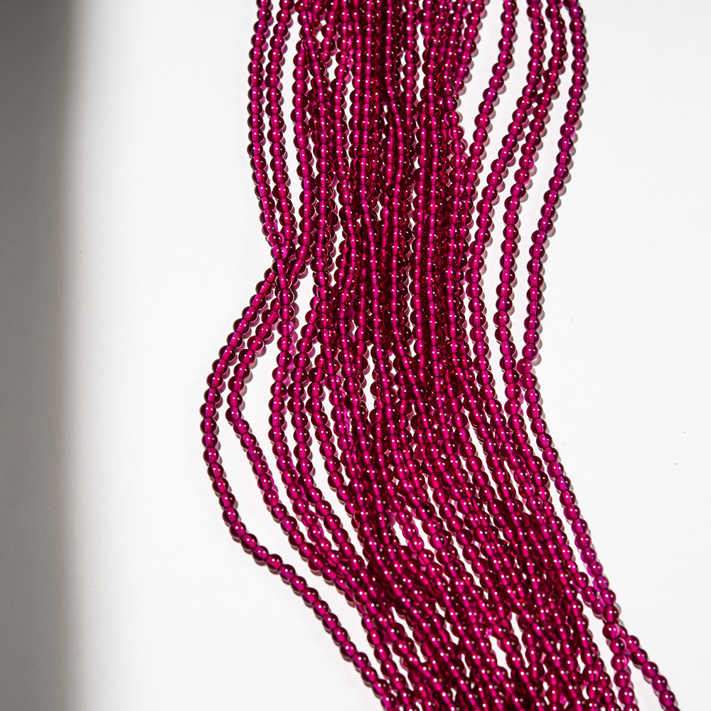 Шпинель синтетическая "Гранат родолит", 3,3мм, шар