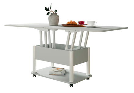 Стол-трансформер ГЗМИ Дебют 3, Серый/Ножки белые