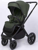 Детская коляска Peppy Monaco 3 в 1 Oliva Green (зеленый), рама черная