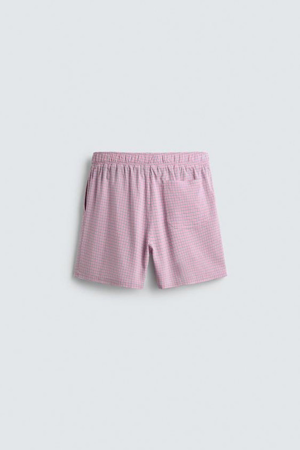 ZARA СВОБОДНЫЕ ШОРТЫ В КЛЕТКУ, ОТТЕНКИ РОЗОВОГО