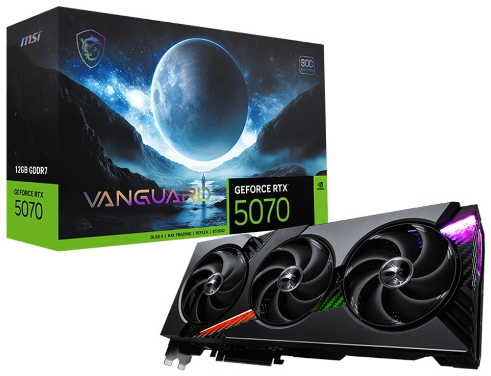Видеокарта MSI RTX 5070 VANGUARD SOC 12 Гб