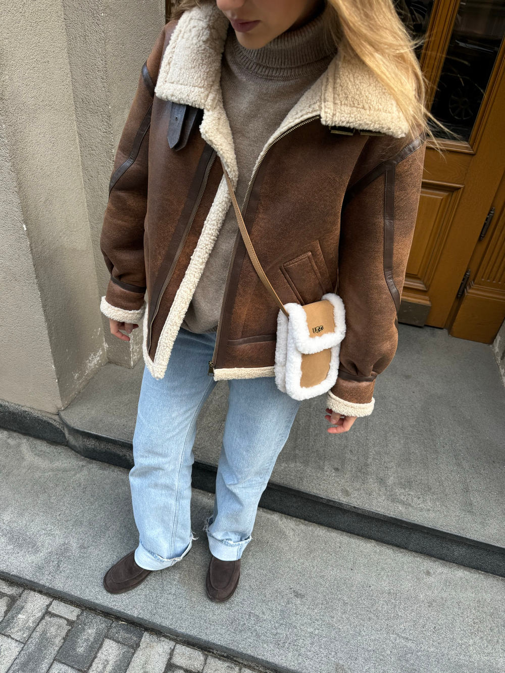 Дубленка Винтаж карамель