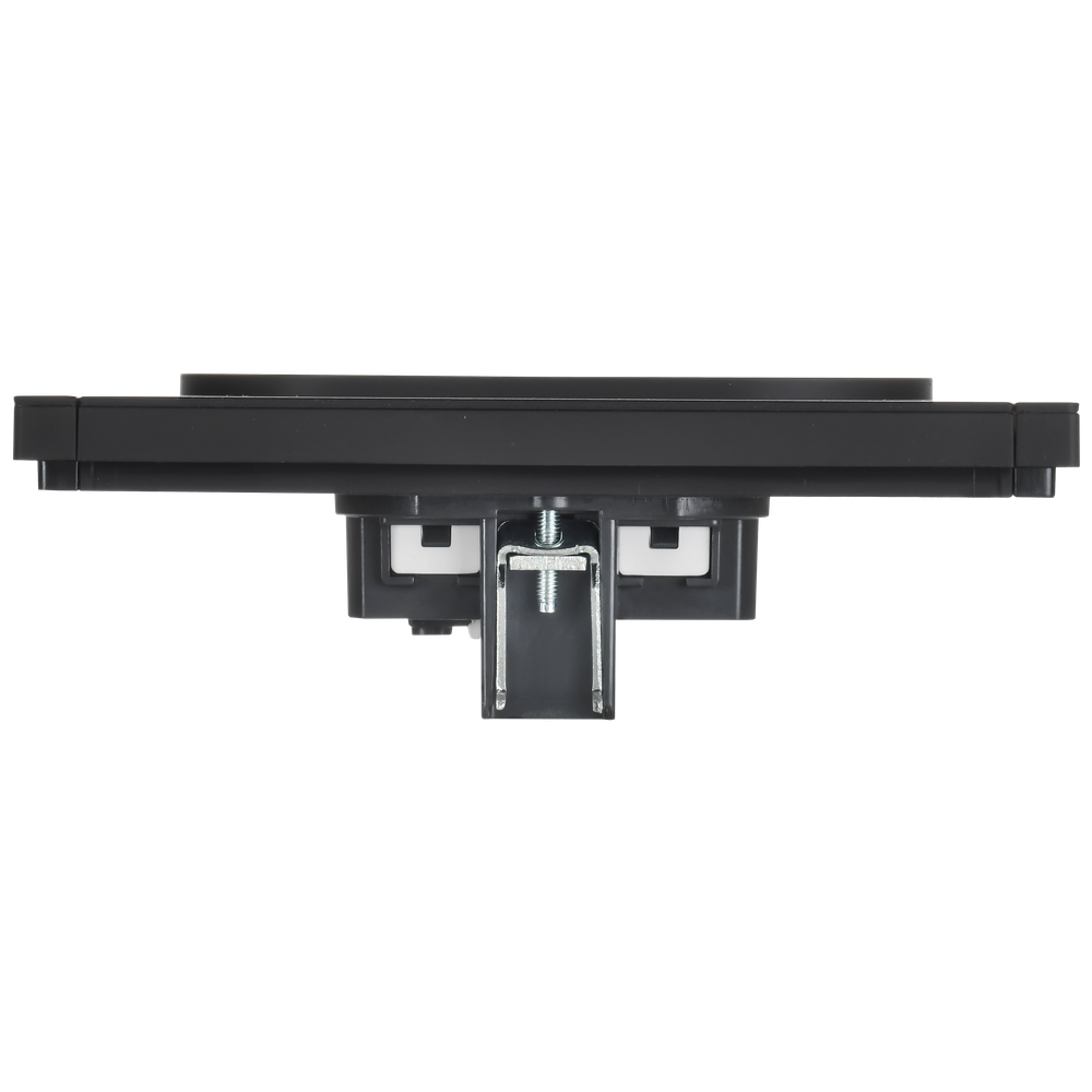 FORTE&PIANO Розетка 2-местная без заземления без защитных шторок безвинтовое крепление 10А FP126M металл черный IEK