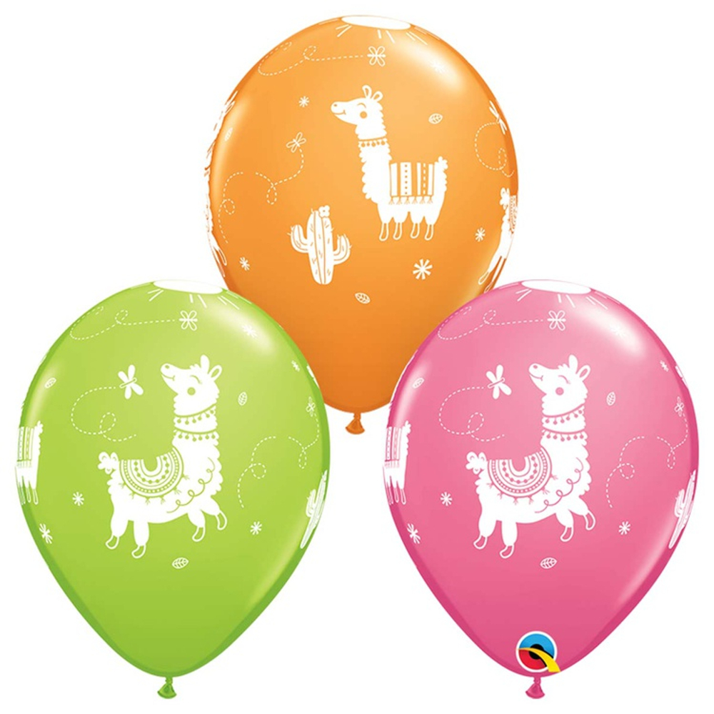 Шар латексный 28см Лама (Ассорти)