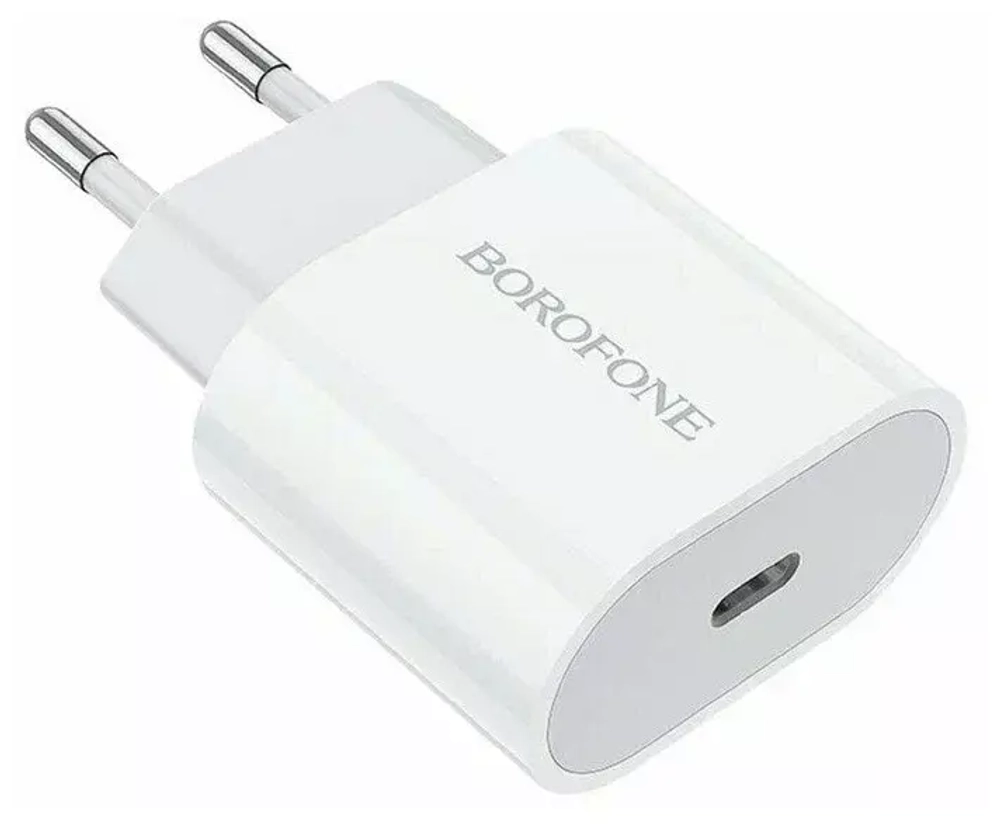 Сетевая зарядка с поддержкой быстрой зарядки PD+QC3.0 3А 18Вт USB-C BOROFONE BA61A
