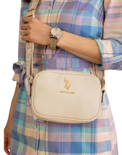 Кросс-боди сумка US Polo Assn | Желтовато-молочный