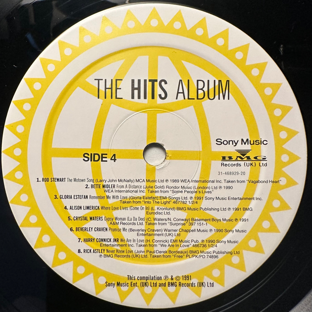 Сборник The Hits Album 2LP (Англия 1991г.)