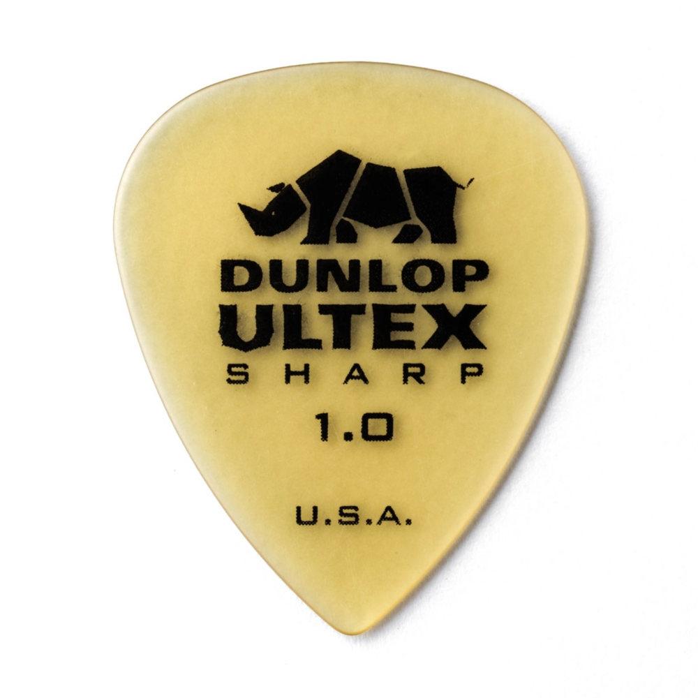 Dunlop 433R1.0 Ultex Sharp Медиатор, толщина 1.0мм.