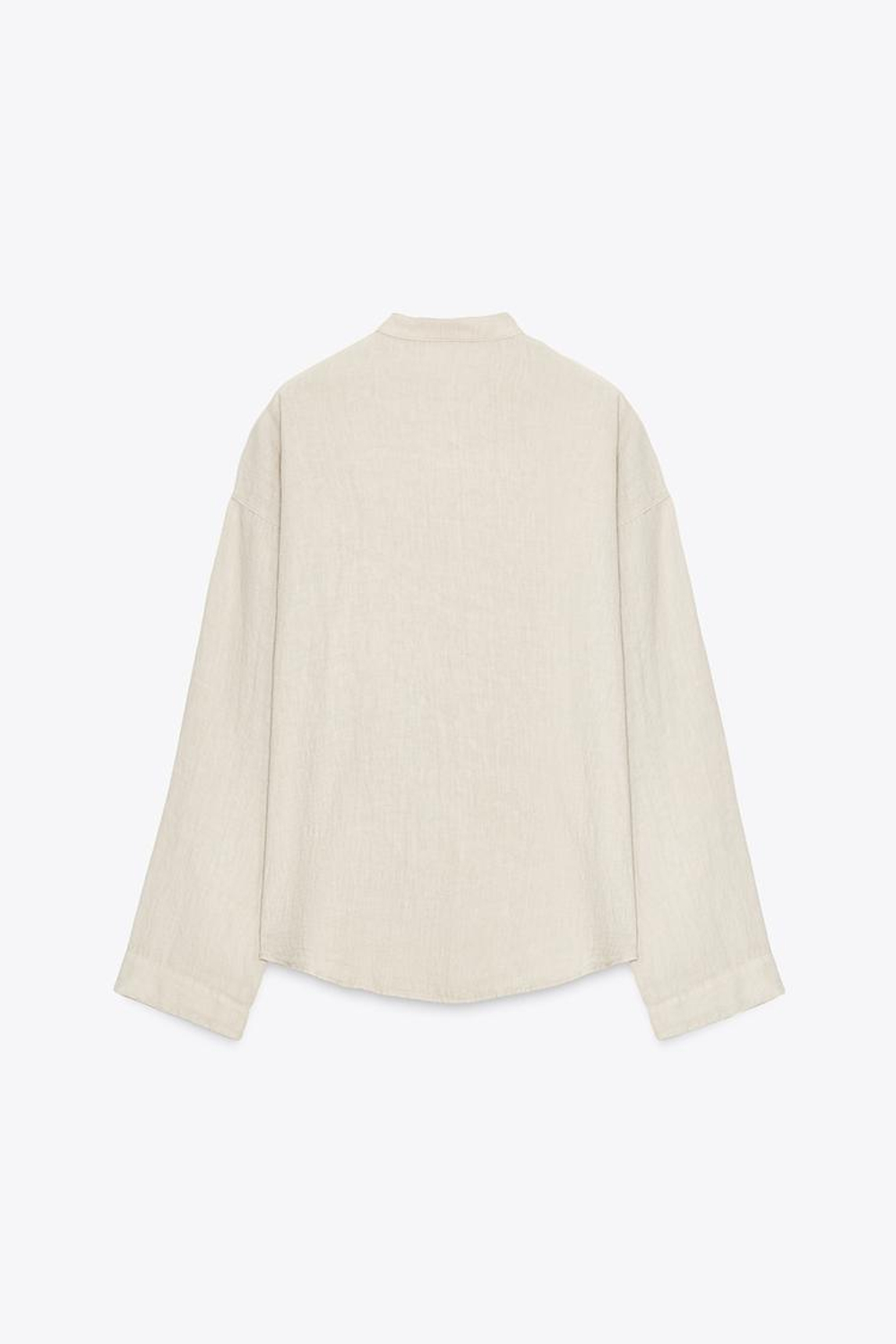 ZARA КУРТКА-РУБАШКА ИЗ 100% ЛЬНА — ZW COLLECTION, СВЕТЛО-БЕЖЕВЫЙ