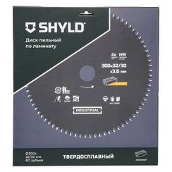 Диск пильный по ламинату SHYLD 300х32/30мм 80Т (20580)