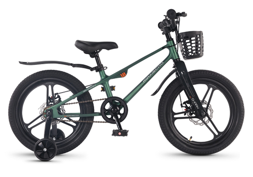 Велосипед 18" Maxiscoo SHARK PRO Зеленый Матовый (2026)