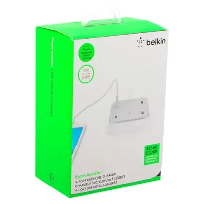 Сетевое зарядное устройство Belkin 4xUSB Charger 26W 2,4 А (White)