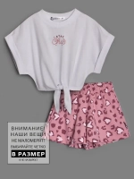 Летний костюм для девочки с шортами