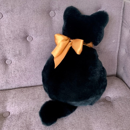 Подушка "Котик обиделся" (чёрная)