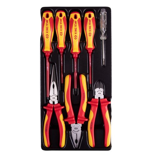 KING TONY (9-40618GP) Набор диэлектрического инструмента, ложемент, 8 предметов