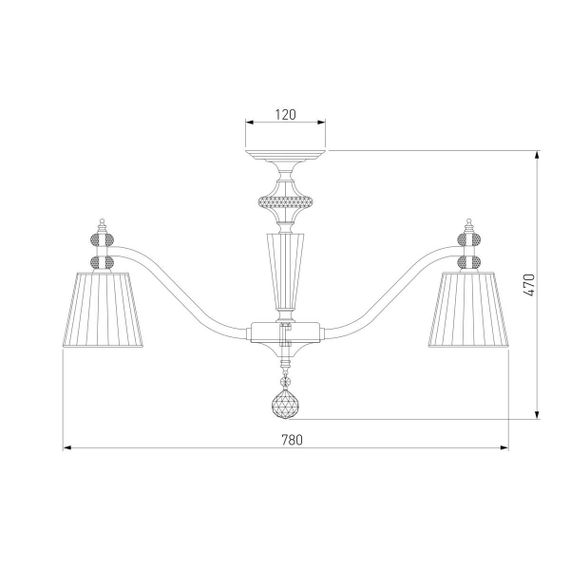 Потолочная люстра Eurosvet Diva 60122/8 хром