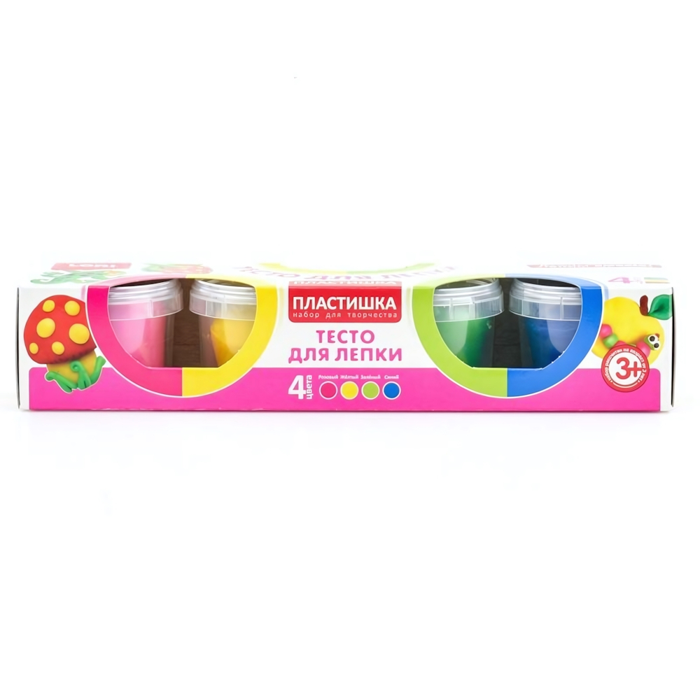 Тесто для лепки Набор №8 4цв. (Lori)