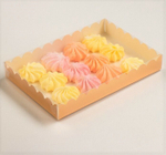 Коробочка для печенья 22х15х3.5 см золотая