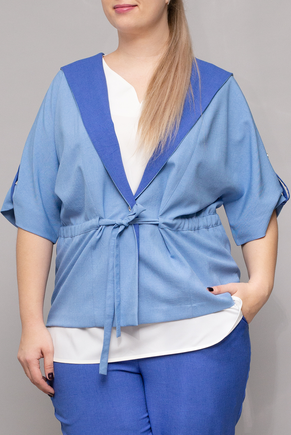 Жакет женский 2936ЛП, Небесный #259На042936ЛП