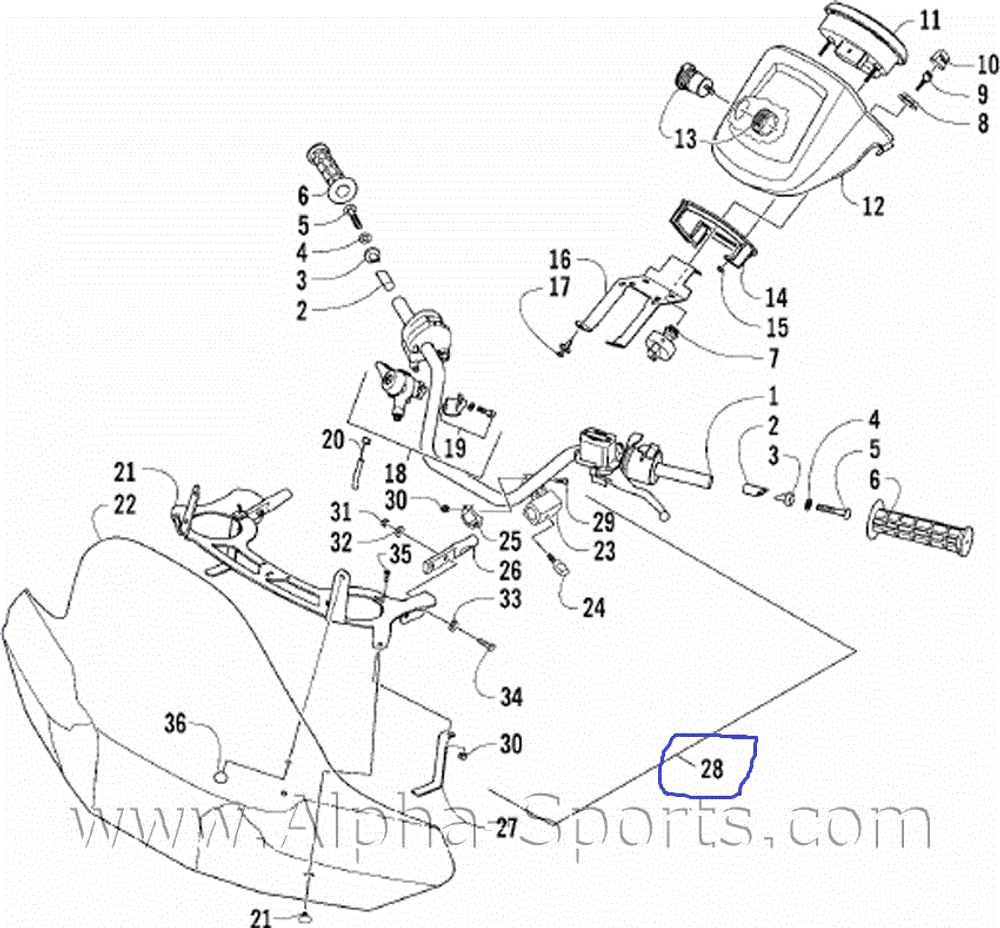 Крепеж стекла Arctic Cat TRV