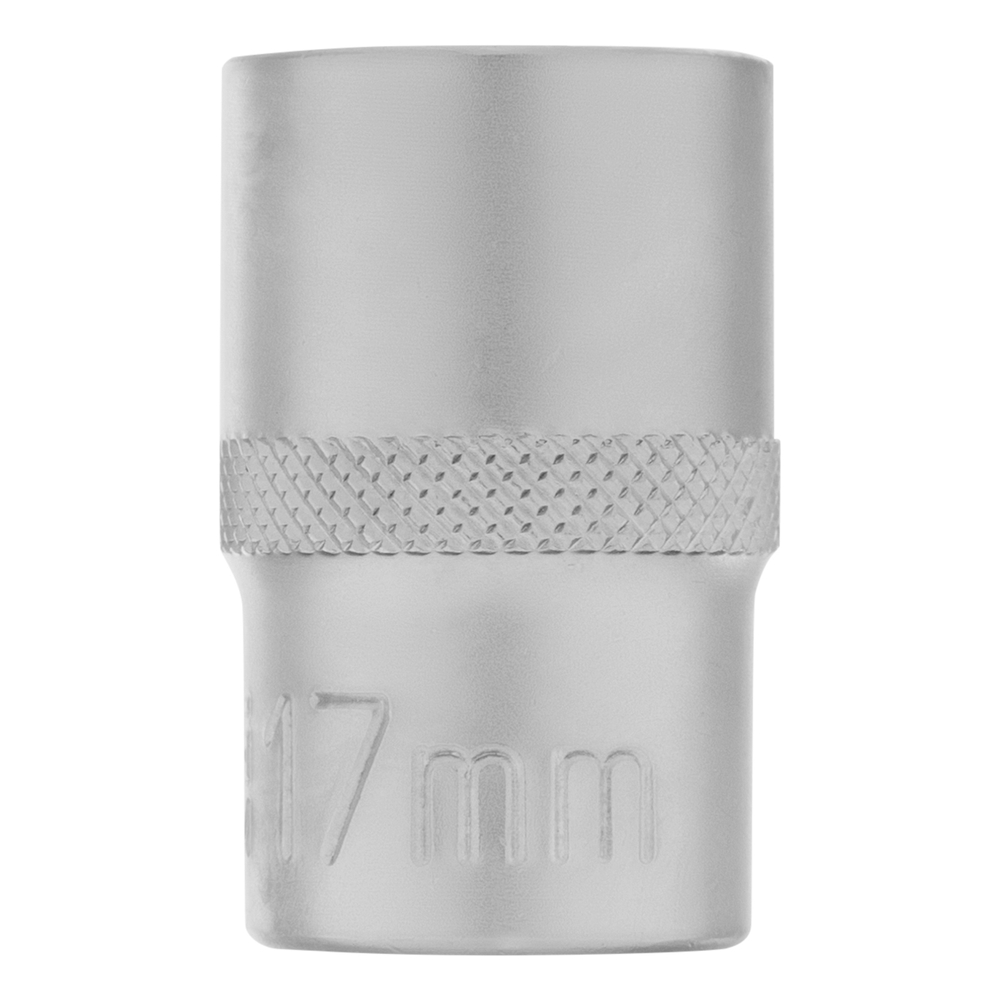 Головка торцевая, 17 мм, шестигранная, CrV, под квадрат 1/2 Stels 13828