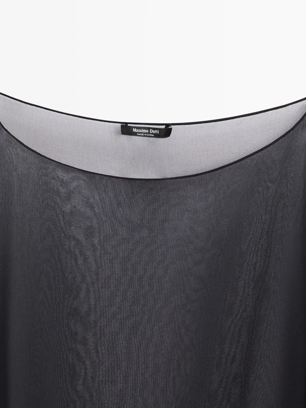 Massimo Dutti Шелковая накидка асимметричного кроя, синий