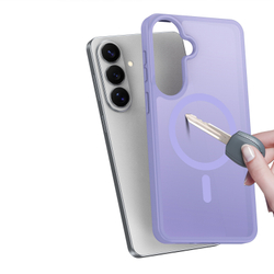 Чехол светло-фиолетового цвета с MagSafe для Samsung Galaxy S26+ Плюс, серия Yind Series от Dux Ducis