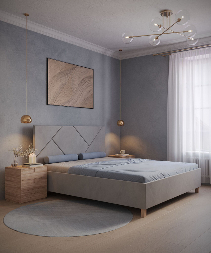 Двуспальная кровать с настилом Дельта, 160х185