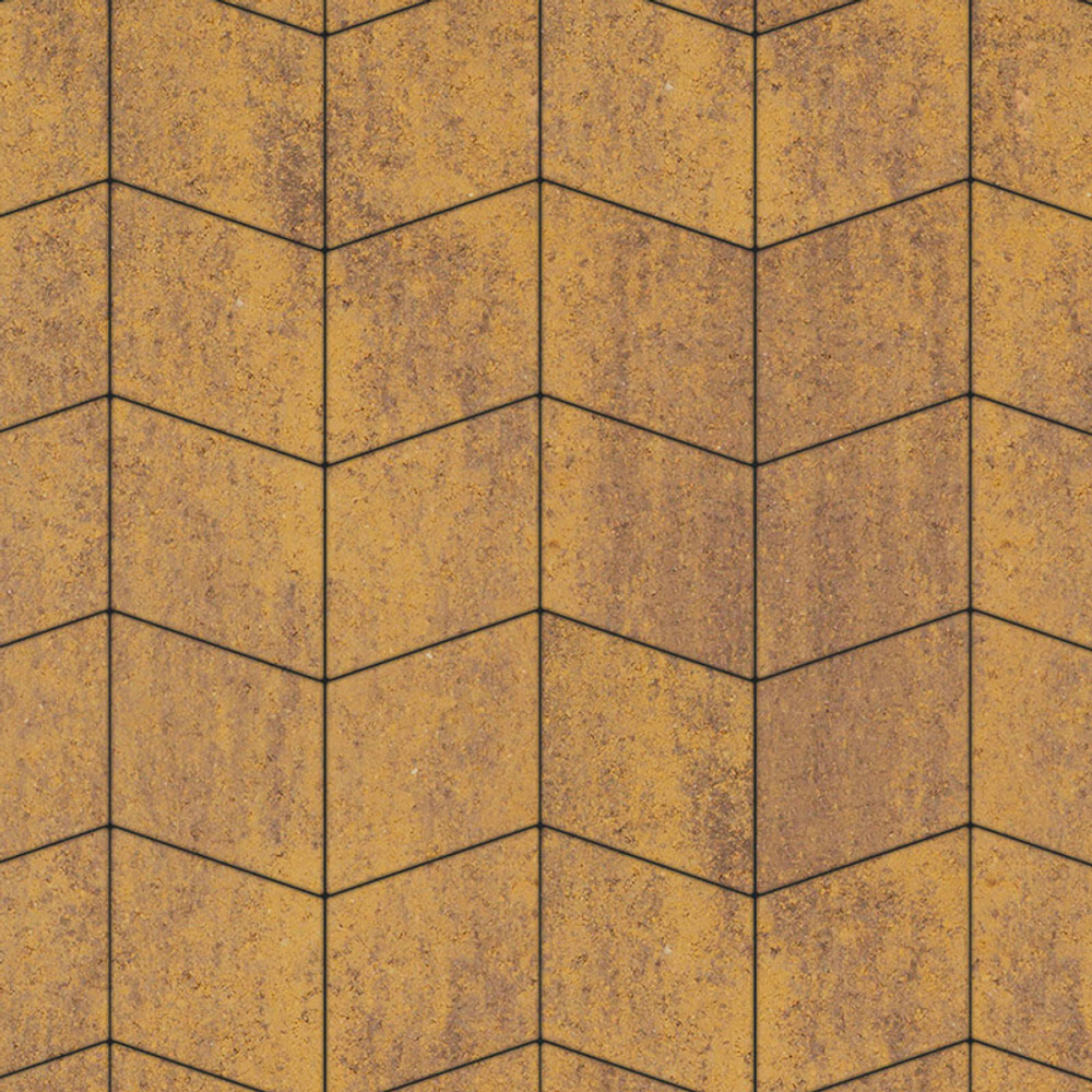 Тротуарная плитка РОМБ - Листопад гладкий Янтарь