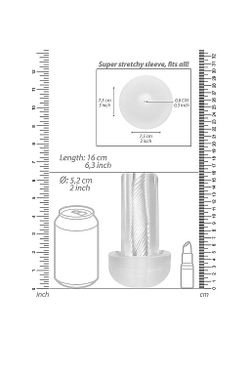 Автоматическая вакуумная помпа Rechargeable Automatic Cyber Pump with Sleeve - Transparent