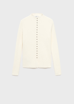 Кардиган из тонкого трикотажа в рубчик