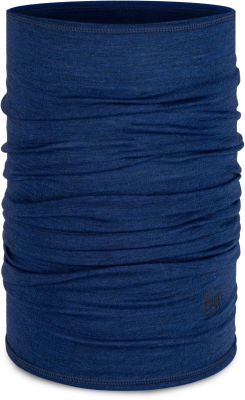 Тонкий шерстяной шарф-труба Buff Merino Lightweight Solid Cobalt Фото 1