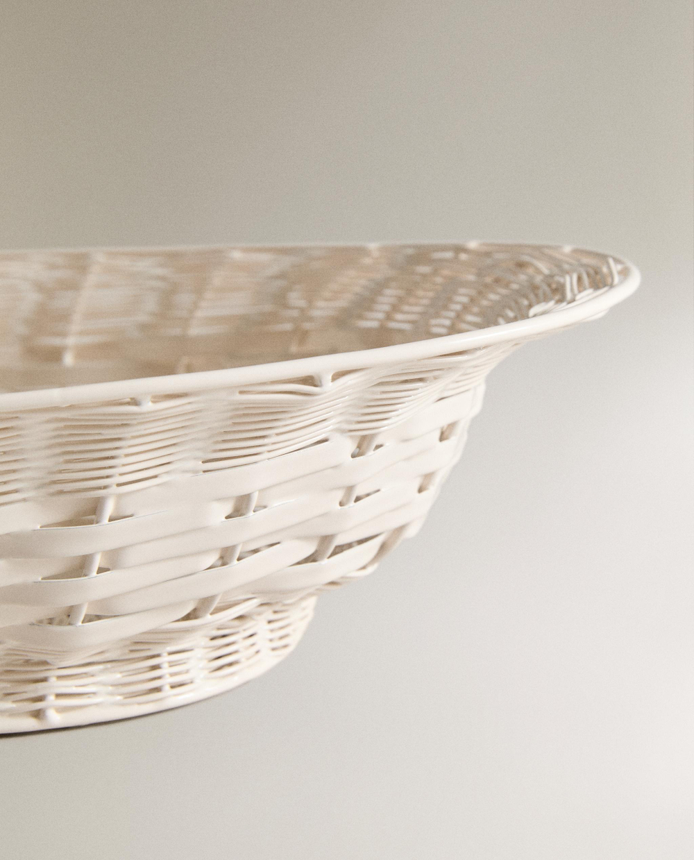 Zara Home Корзина из металла, цвет кремовый, 40 см