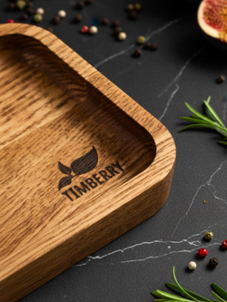 Подставка-поднос под кружку деревянная