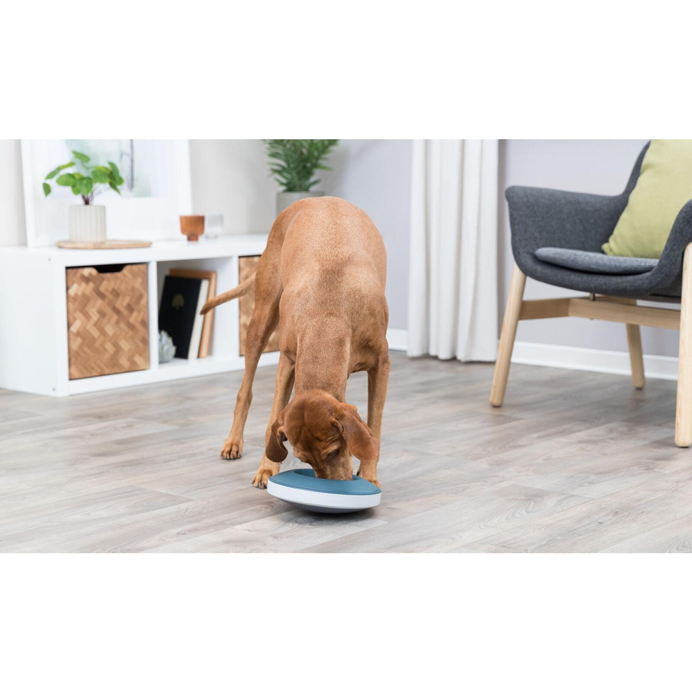 Миска для медленного кормления Trixie Rocking Bowl, размер 23см., серый/синий