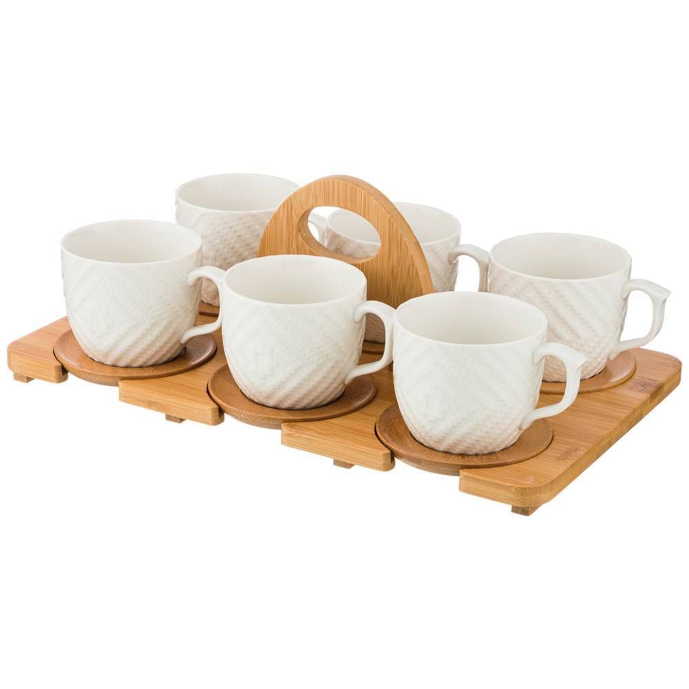 ЧАЙНЫЙ НАБОР LEFARD "NATIVE" НА 6 ПЕР. 12 ПР. 300 МЛ НА ДЕР. ПОДСТАВКЕ (КОР=6НАБ.)