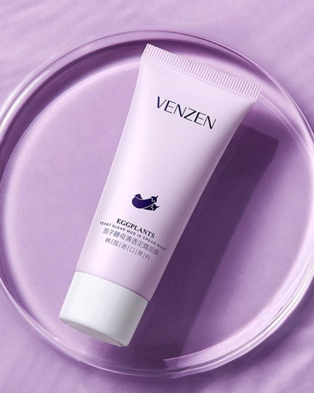 Глиняная крем-маска для лица с баклажаном, 60г