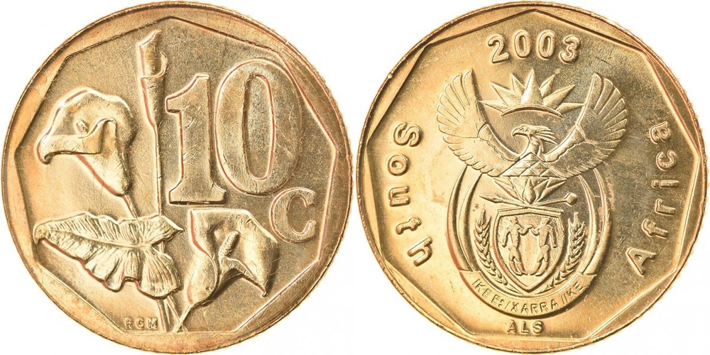 ЮАР 10 центов, 2003 South Africa XF