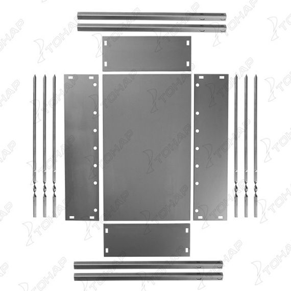 Мангал сборный Helios Light 500x300x500мм, 6 шампуров, сталь 0,7мм (HS-МC.04-Э-1) Helios (0)