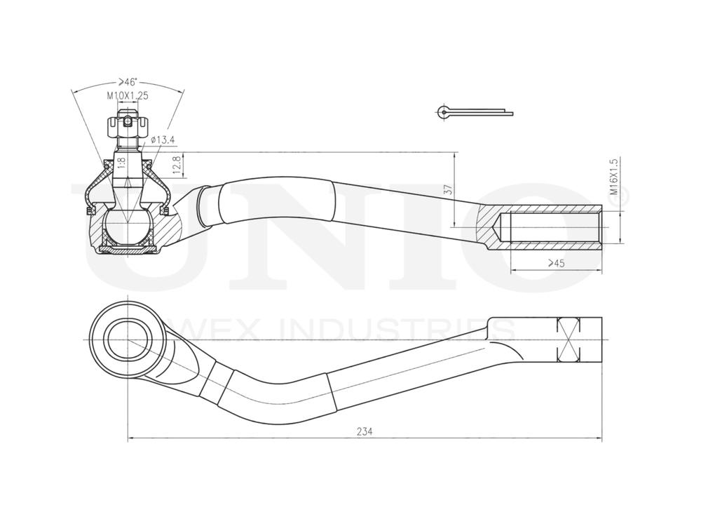 Наконечник рулевой правый UNIO SSP-10037