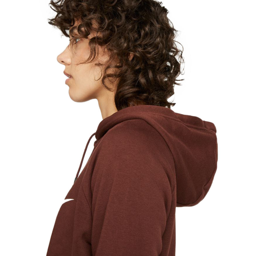 Женская Кофта теннисная Nike Sportswear Essential Hoodie Fleece GX Crop W - Коричневый