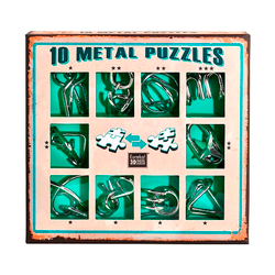 Набор металлических головоломок "Eureka! 3D Puzzle", 10 шт, цвет зеленый