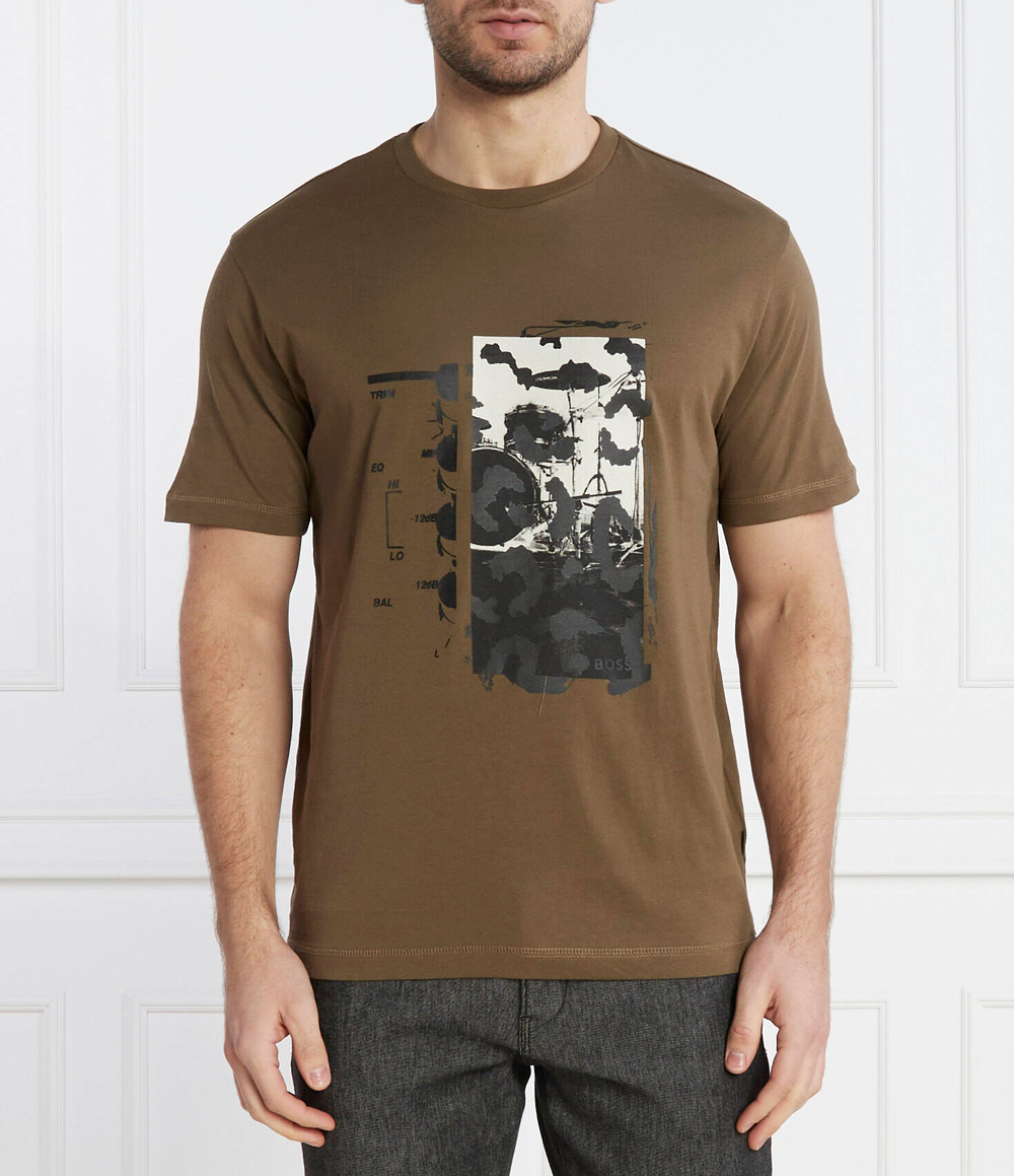 Футболка TeRetroLeo BOSS ORANGE - хаки(50510021)