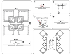 Ambrella Потолочный светодиодный светильник с пультом Original FA4423