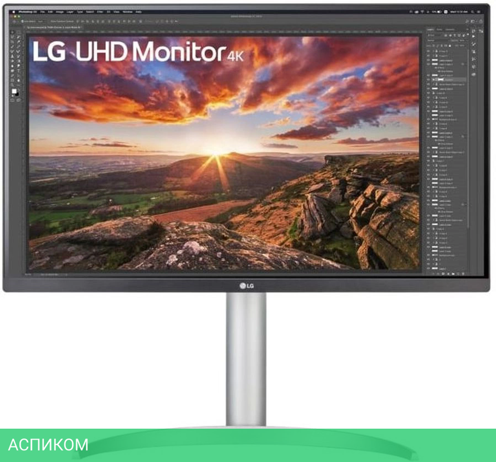Монитор LG UltraFine 27UP850K-W черный (27UP850K-W)