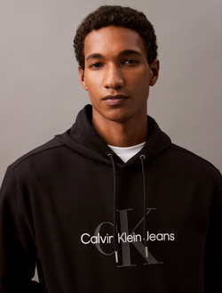 Худи Calvin Klein Jeans Monologo Fleece Black