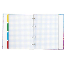 Тетрадь на кольцах А5 175х215мм, 120л, твердый картон, с разделителями, BRAUBERG, Marble, 404086